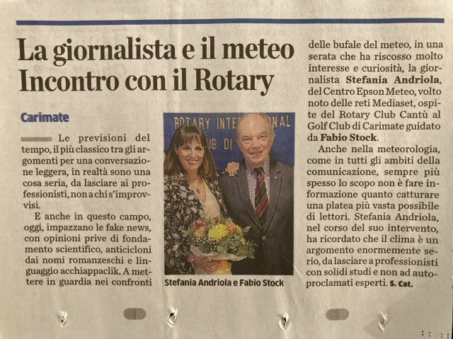 LA GIORNALISTA E IL METEO